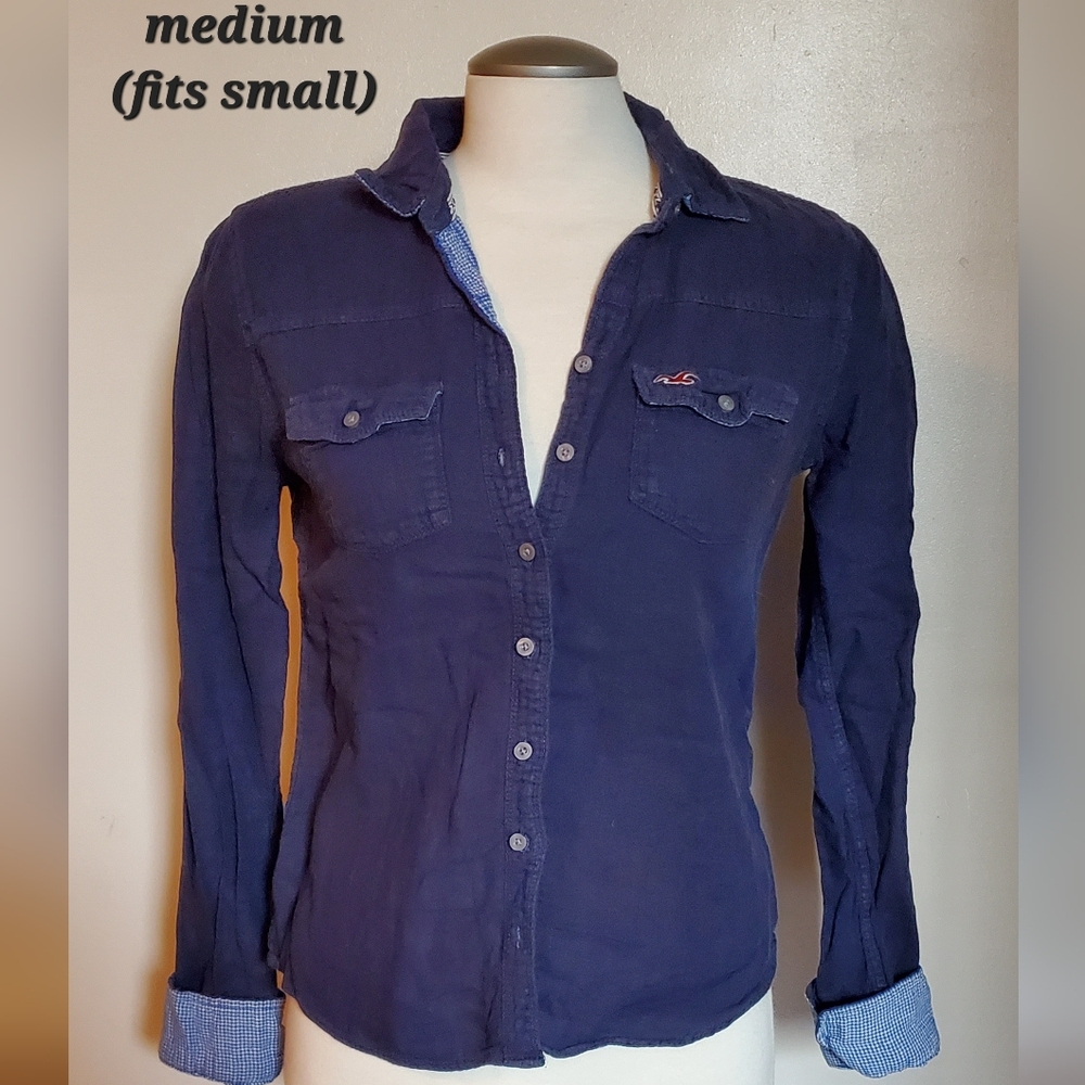 Ladies Hollister Long Sleeved Button Up